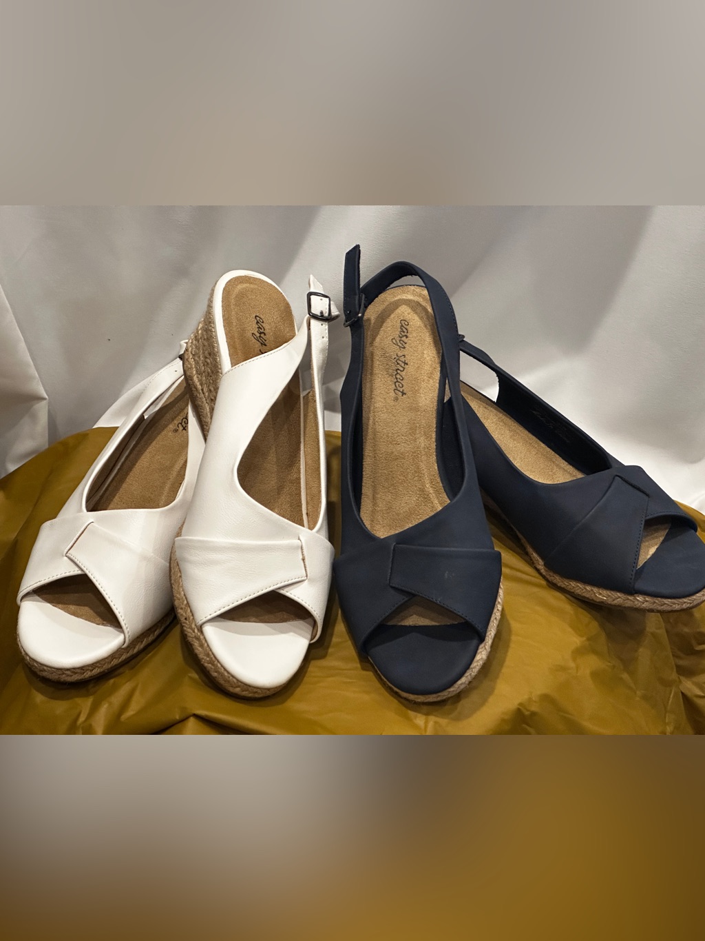 Easy Street Women's Wedge Sandals Bundle 2 Pairs | Size 9.5 (Medium & Narrow)
